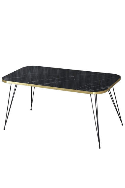 Nesting Table And Center Table Kr Set Black Metal Leg Double Gold Bendir