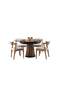 Dream Parquet Round Table & Zeus Chair Set HDR1204 Dream Parquet Round Table & Zeus Chair Set HDR1204