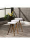 Nesting Table 3 Pcs Wooden Turned Leg White