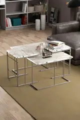 Solo Silver Centre Coffee Table Zigon Coffee Table Set