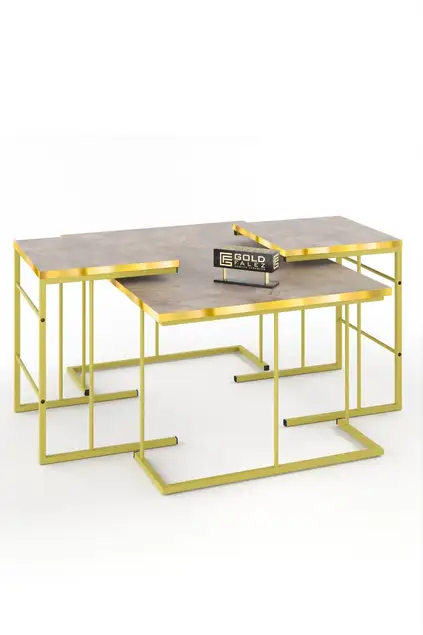 Solo Gold Centre Couchtisch Zigon Couchtisch-Set