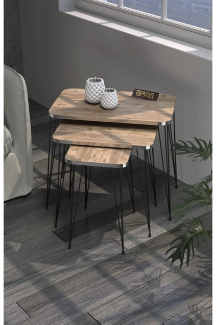 Schwarzer Draht Silber Quadratisch Zigon Couchtisch
