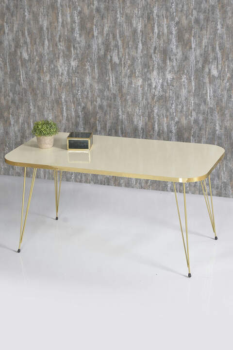 Center Table Kr Gold Cream Wire