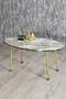 Nesting Table And Center Table Ellipse Set Double Gold Efes Wire