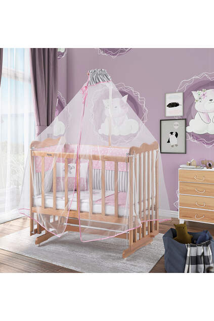 Natural Mother's Side Crib Pink