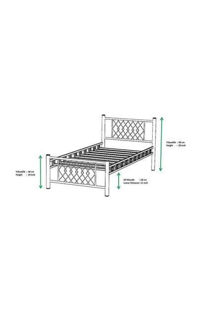 Metis Metal Bed Frame 90x200 ARM165 Black
