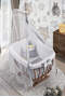 Walnut Basket Crib Yellow