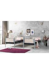 Elegant Stockbett 90x200 ARM018 Weiß