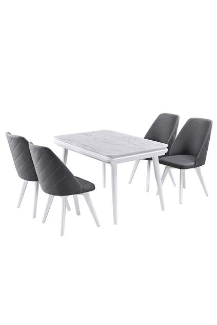 Albina White Marble Table And Chair Set FRL1024