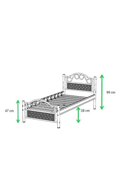 Paris Metal Bed Frame 90x200 ARM124 Paris Metal Bed Frame 90x200 ARM124