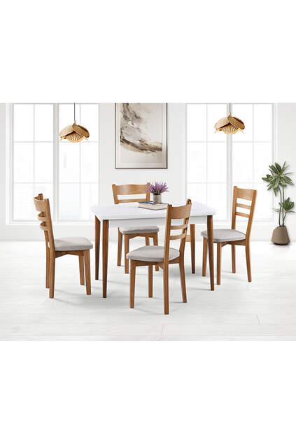 Set Tavolo Zen Bianco & Sedie Crestato HDR1265