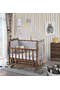 Walnut Mother's Side Crib Yellow