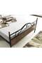 Bitez Metal Bed Frame 140x200 ARM081 Black + Walnut