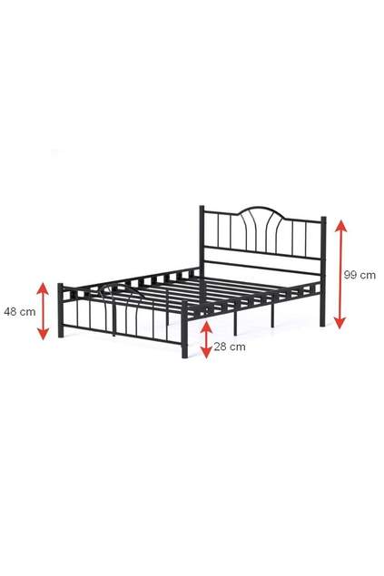 Bella Metallbett 100x200 ARM140 Schwarz