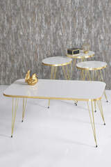 Nesting Table And Center Table Kr Set Gold Efes Wire