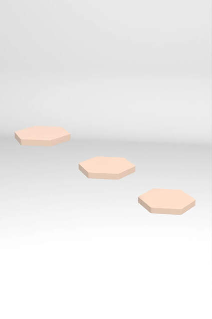 Sechseckiges Wandregal, 3-teilig Sechseckiges Wandregal, 3-teilig