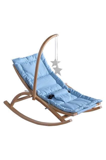 Wooden Baby Carriage Blue