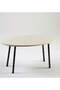 Center Table Metal Leg Ellipse Cream