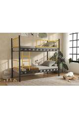 Metis Bett 90x200 ARM048 Gelb-Schwarz