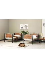 Pearl Bunk Bed 90x200 ARM006 Black + Walnut