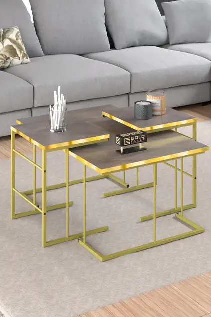 Solo Gold Centre Couchtisch Zigon Couchtisch-Set