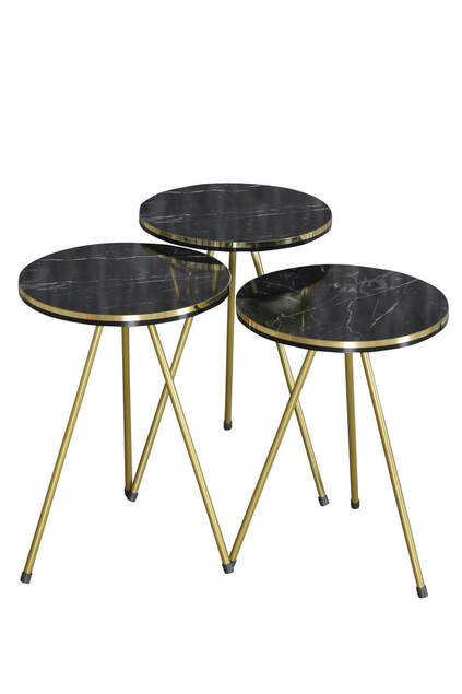 Nesting Table And Center Table Kr Set Double Gold Bendir Wire