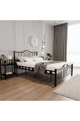 Bella Metallbett 140x200 ARM143 Schwarz