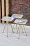 Nesting Table And Center Table Kr Gold Metal Leg Gold White Set