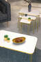 Nesting Table Kr and Center Table Kr Set Gold White Wire