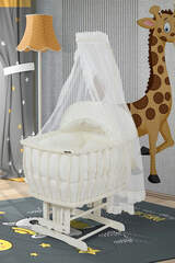 Cream Basket Crib