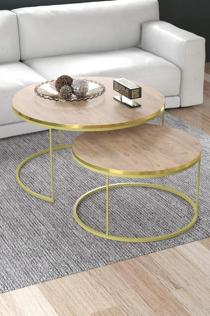 Couchtisch Double Gold Lux Special