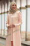 Puderfarbe silbrige Abaya