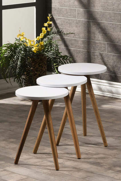 Zigon Sehpa Ve Orta Sehpa Set Ahşap Kr Torna Beyaz Zigon Sehpa Ve Orta Sehpa Set Ahşap Kr Torna Beyaz