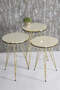 Nesting Table And Center Table Ellipse Set Gold Bendir Wire