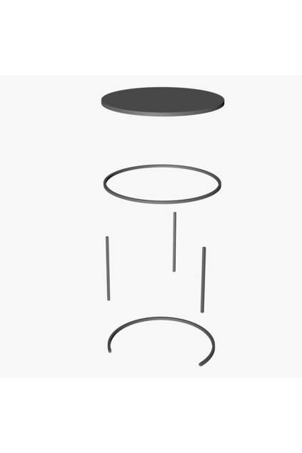 Nesting Table C Lux Silver