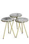 Tavolo Incastonato E Centrotavola Ellipse Set Double Gold Efes Metal