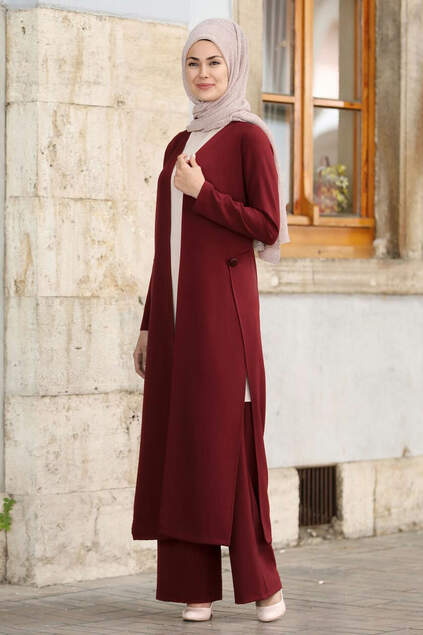 Nisa Double Suit Burgundy