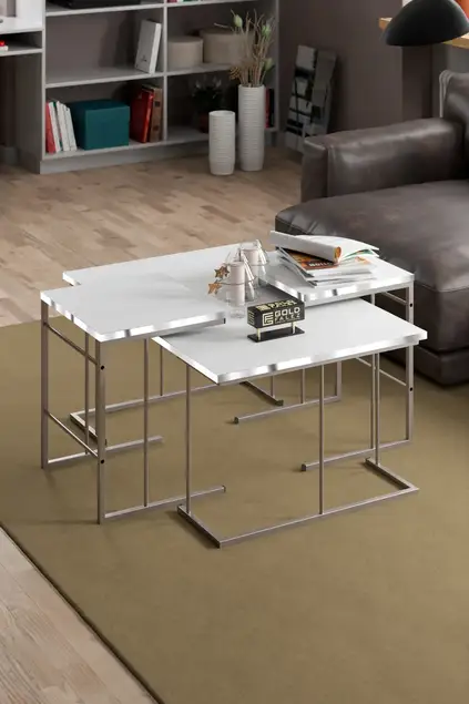 Solo Silver Centre Coffee Table Zigon Coffee Table Set