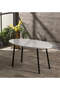 Center Table Metal Leg Ellipse White