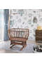 Walnut Basket Crib Blue