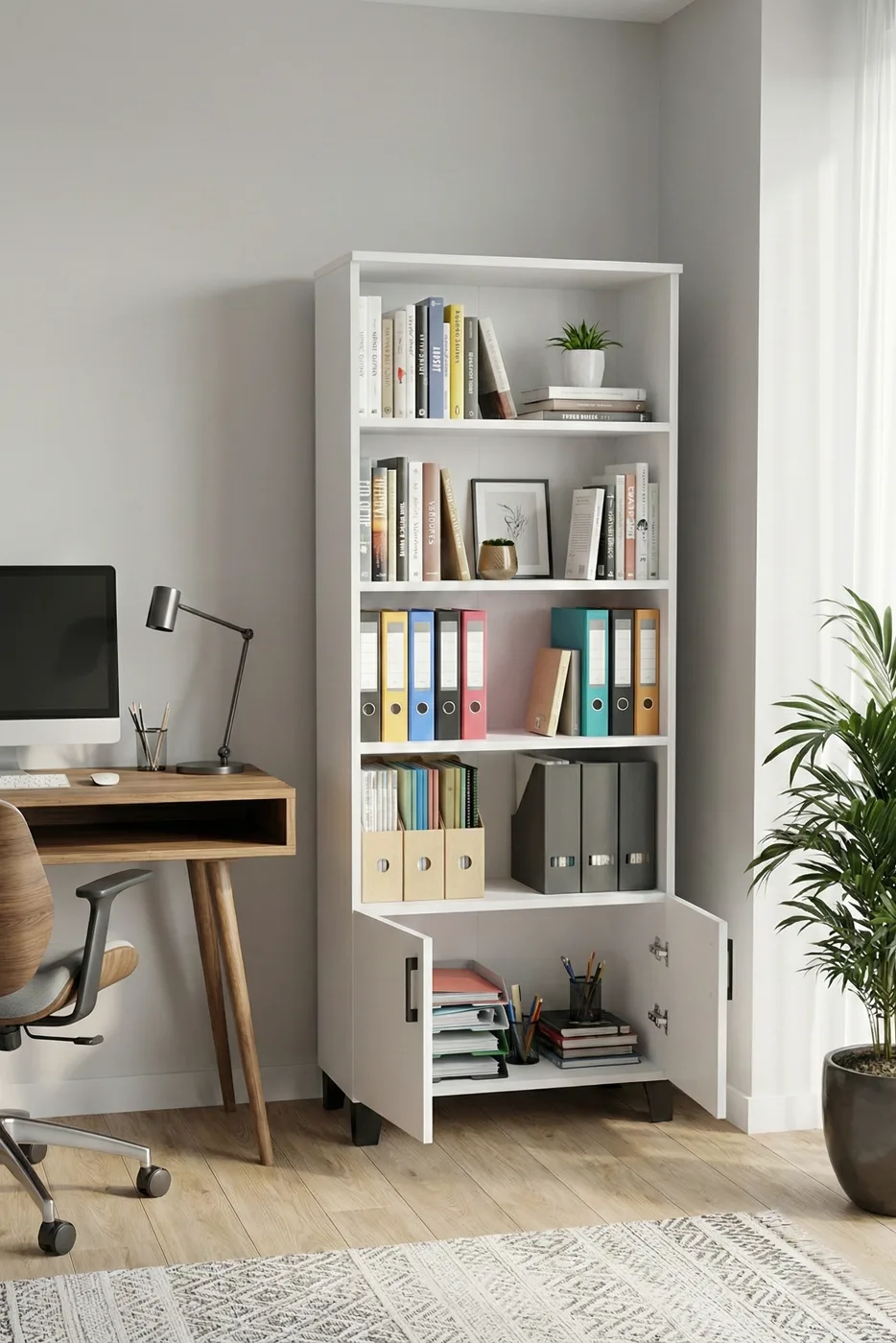 Klassisches Mehrzweck-Bücherregal - Weiß