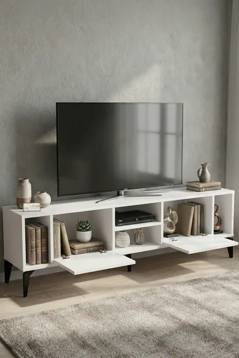 Linya TV Sehpası Suntalam Beyaz