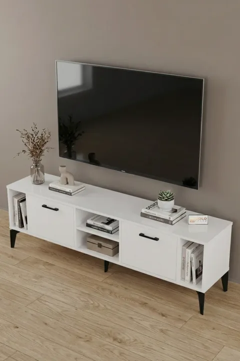 Linya TV Sehpası Suntalam Beyaz
