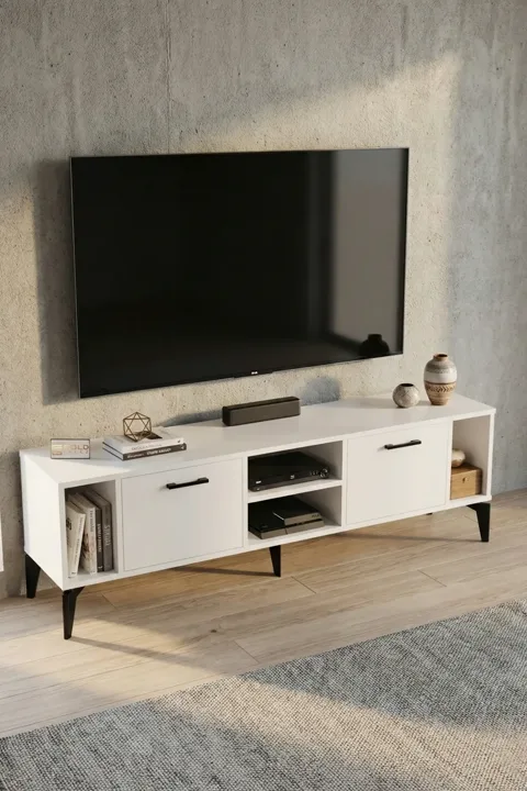 Linya TV Sehpası Suntalam Beyaz