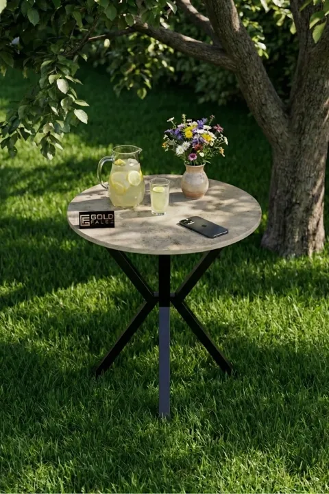 Round Dining Table, 70cm - Ecru