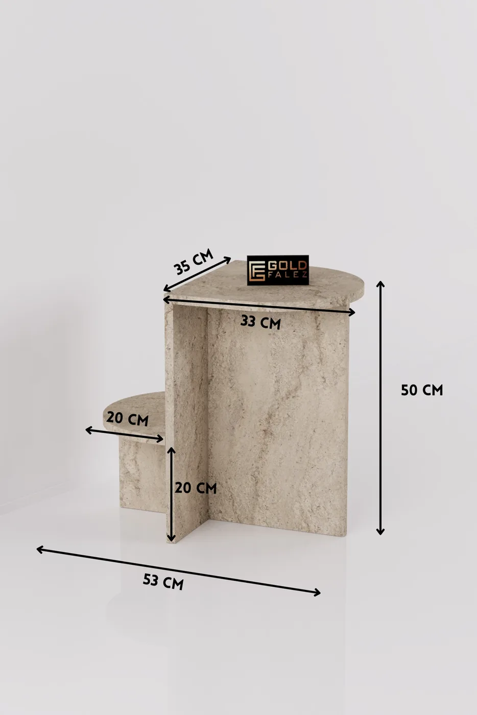 Setro Oval Side Table - Ecru