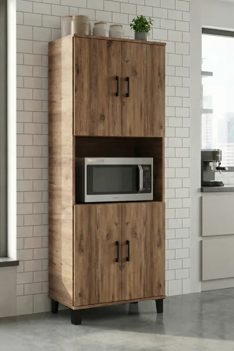 Vertical Kitchen Cabinet - Brown
