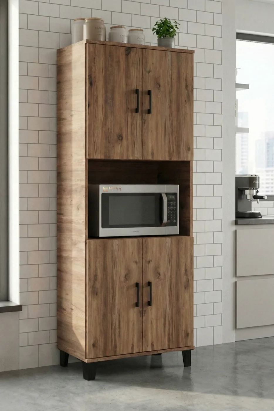 Vertical Kitchen Cabinet - Brown