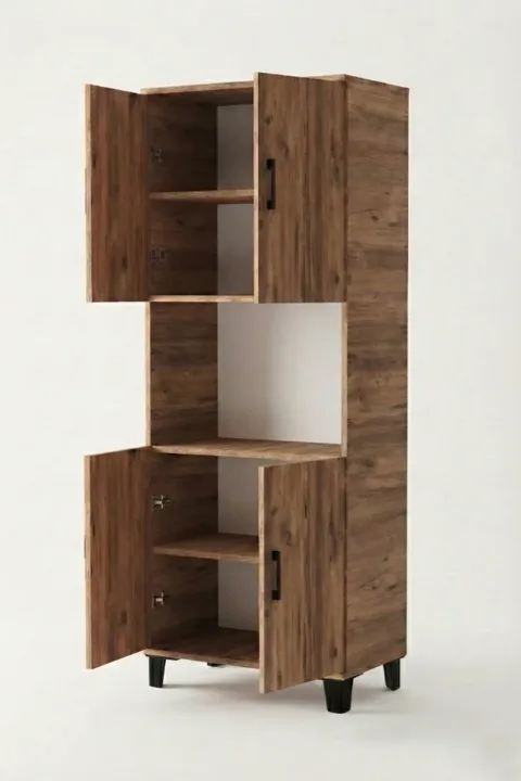 Vertical Kitchen Cabinet - Brown
