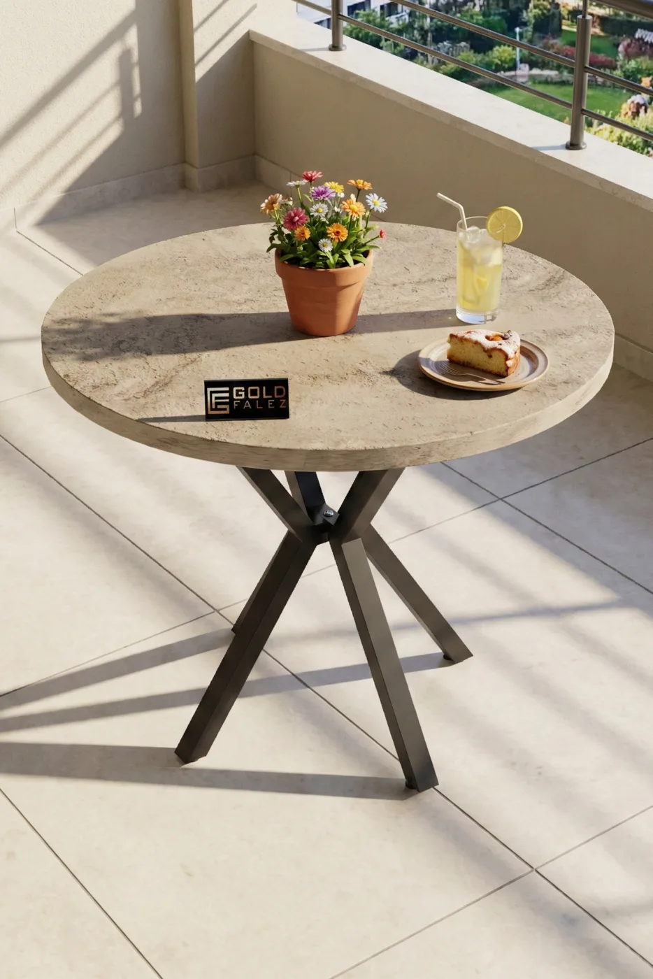 Round Dining Table, 90cm - Ecru